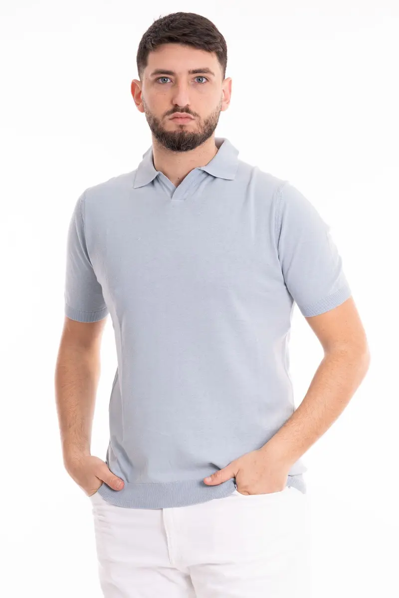MARKUP POLO MEZZA MANICA DERBY IN LINO TINTO MK690016 CLE