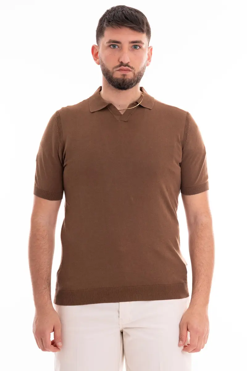 MARKUP POLO MEZZA MANICA DERBY IN LINO TINTO MK690016 TBC