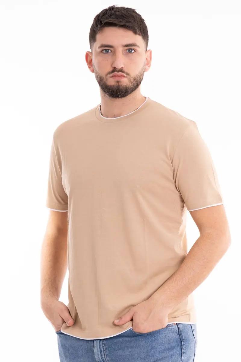 MARKUP T-SHIRT GIROCOLLO MEZZA MANICA IN JERSEY CON CONTRASTI MK691014 CRD