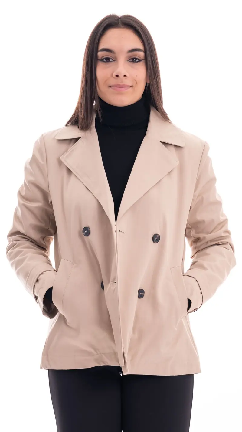 MARKUP TRENCH CORTO IN COTONE DOPPIOPETTO DONNA MW764040 GHC