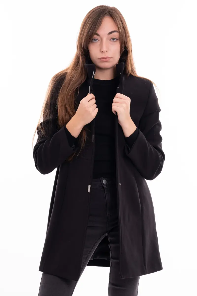 MARKUP W CAPPOTTO MIDI IN DOPPIO CREPE CON MANICHE LUNGHE MW24603