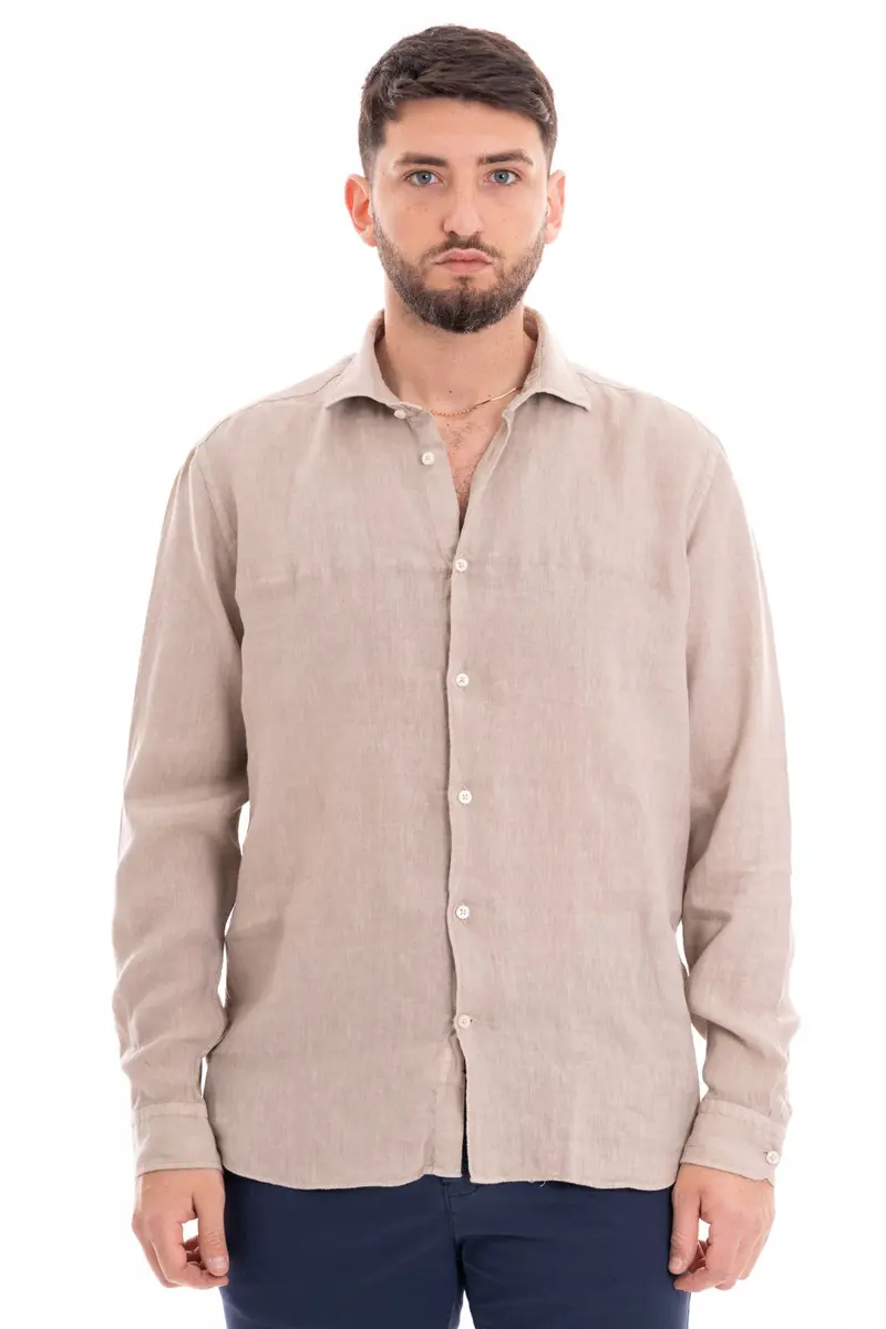 MASTRICAMICIAI CAMICIA IN LINO COLLO FRANCESE FS069 MC309 02 LUCA