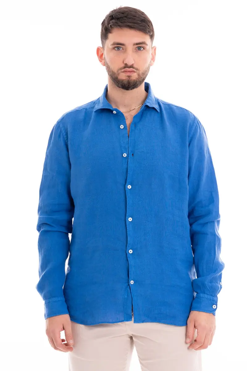 MASTRICAMICIAI CAMICIA IN LINO COLLO FRANCESE FS069 MC309 33 LUCA