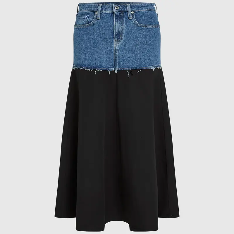 MAXI GONNA KARL LAGERFELD JEANS CON SEZIONE IN DENIM