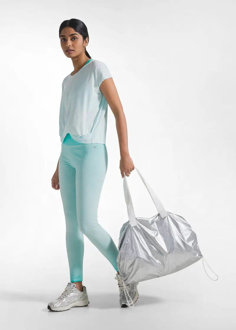 METALLIC SHOPPER BAG GRIGIO