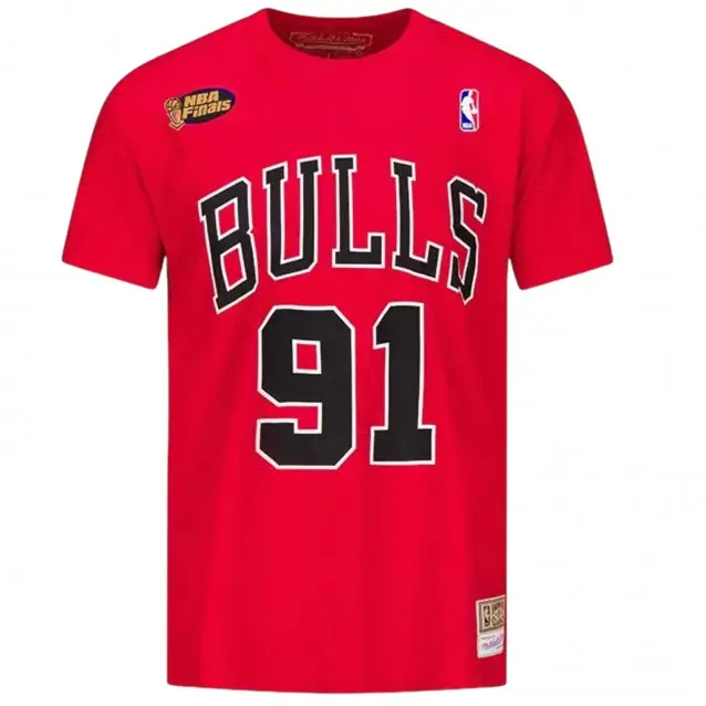 MITCHELL&NESS T-SHIRT CHICAGO BULLS - DENNIS RODMAN BMTRINTL1074-CBUDRRED1
