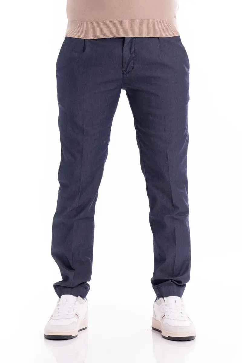 MORO PANTALONE TASCA AMERICA TINTO IN FILO ME2456 BLU