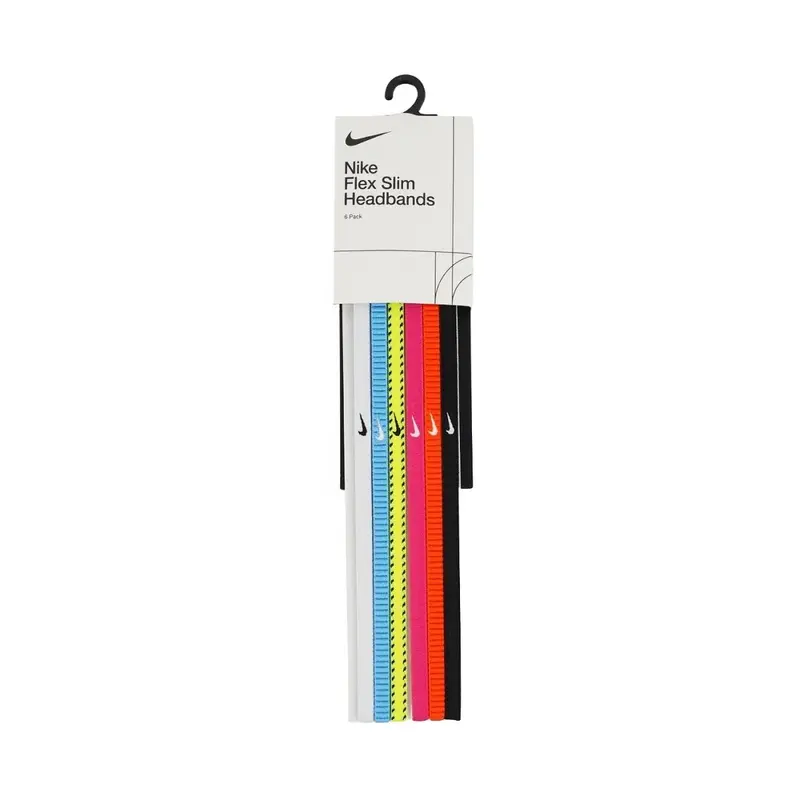 N1011925702OS - SET 6 FASCE CAPELLI NIKE FLEX SLIM MULTICOLORE UNISEX ADULTO