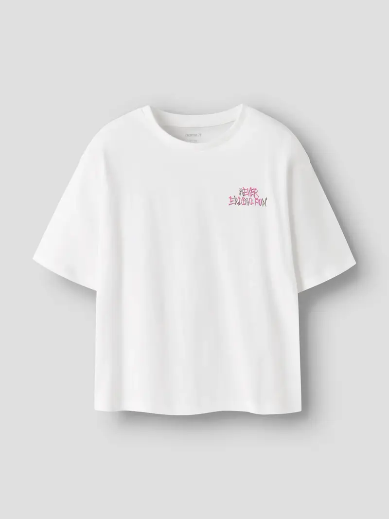 NAME IT FFEIVAZ T-SHIRT CON STAMPA 13254522 BGW