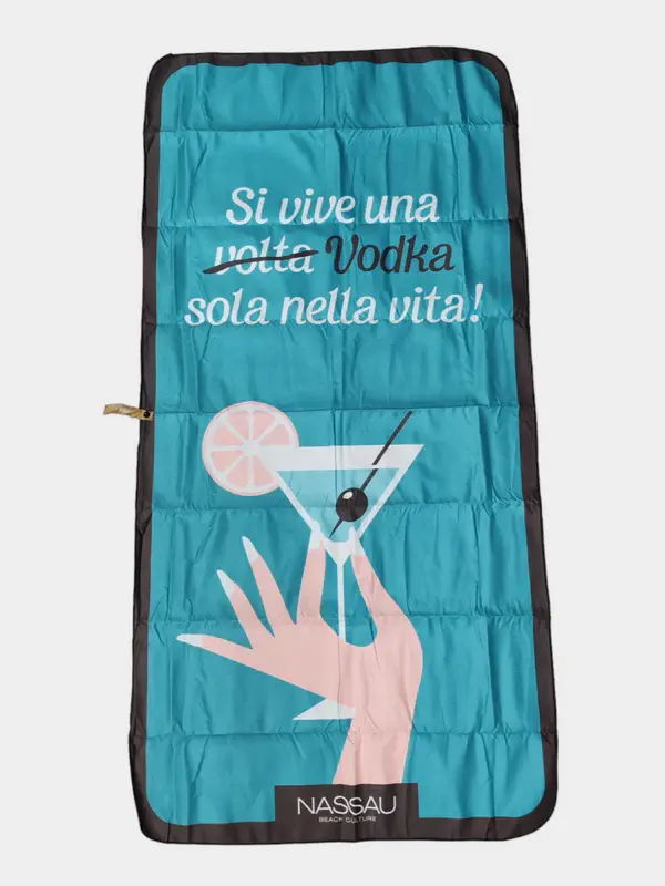 NASSAU TELO IN MICROFIBRA SI VIVE UNA VODKA SOLA NS TELO VODKA
