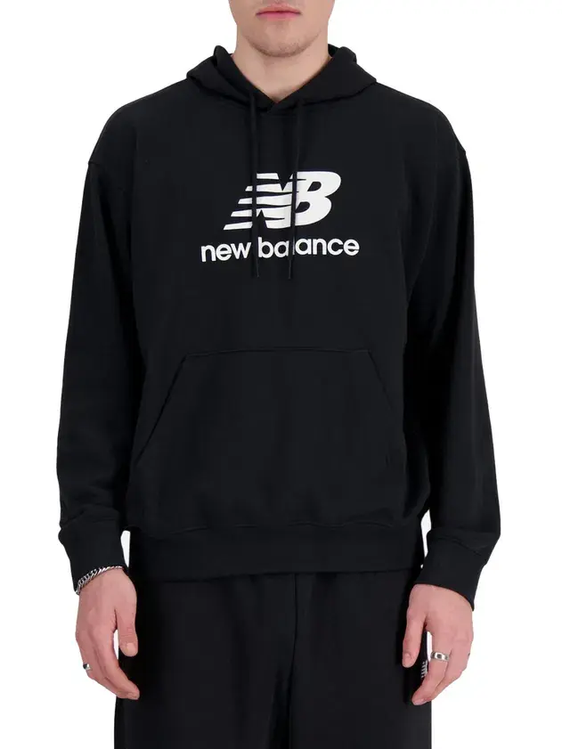 NEW BALANCE FELPA CON CAPPUCCIO MT41505BK