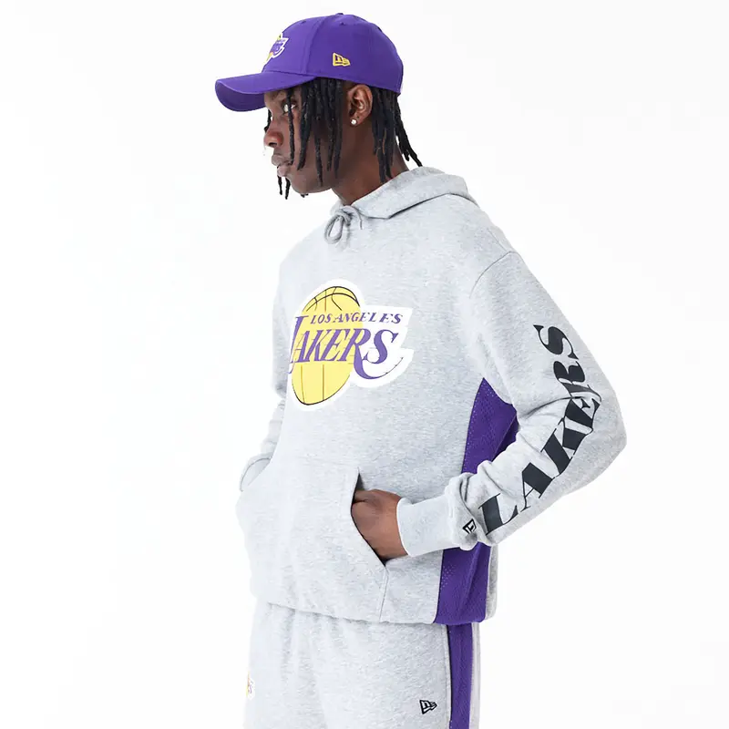 NEW ERA FELPA NBA MESH PANEL LOS ANGELES LAKERS UOMO 60435495 030