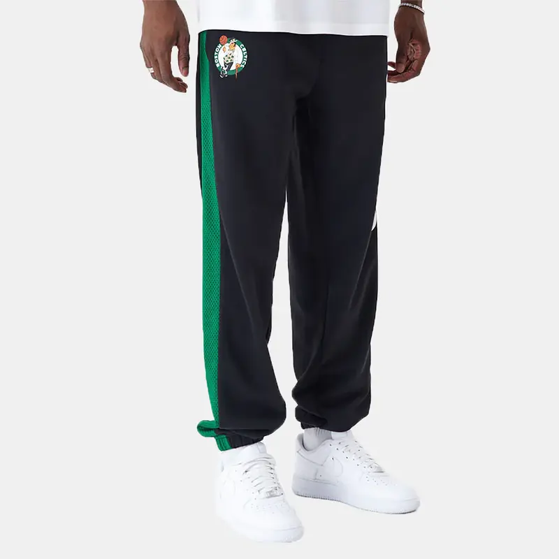 NEW ERA PANTALONE TUTA MESH PANEL RELAXED BOSTON CELTICS UOMO 60435488 001