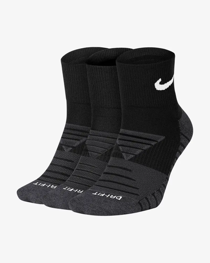 NIKE CUSHIONED TRAINING CREW SOCKS (3 paris) SX5549 010