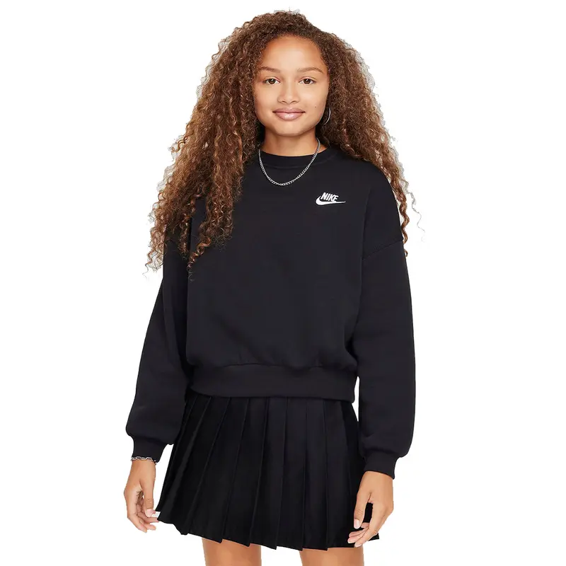 NIKE FELPA CLUB IN FLEECE CON LOGO JR FZ9244 010