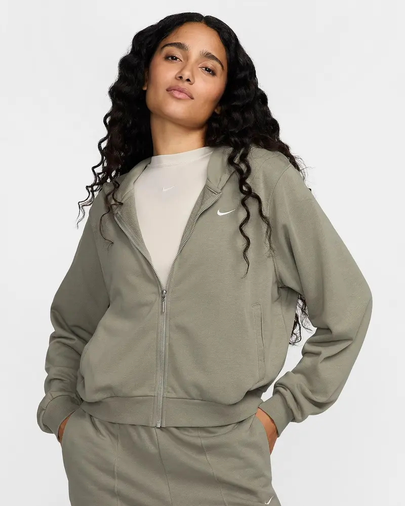 NIKE FELPA CON CAPPUCCIO E ZIP DONNA FN2415 320