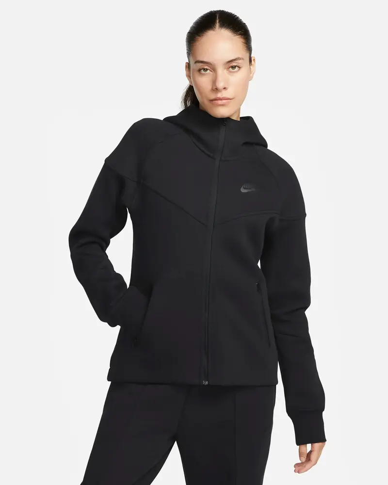NIKE FELPA CON CAPPUCCIO TECH IN FLEECE DONNA FB8338 010