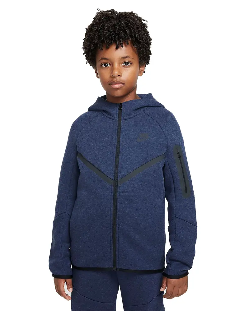 NIKE FELPA TECH  CON CAPPUCCIO E LOGO UNISEX JR HV5867 473