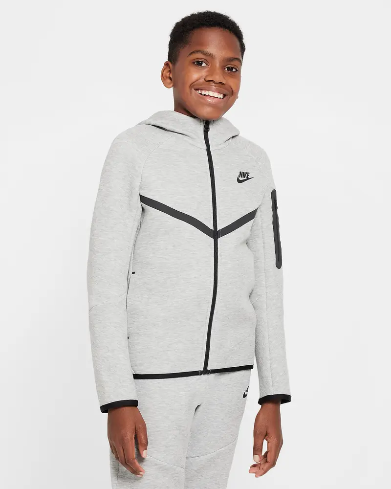 NIKE FELPA TECH CON ZIP E CAPPUCCIO UNISEX JR HV5867 063