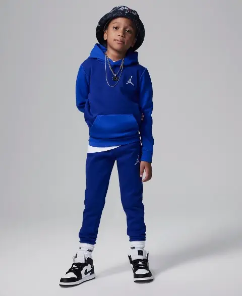 NIKE JORDAN ESSENTIALS FLEECE PULLOVER HOODIE SET JR 85C58 U1A