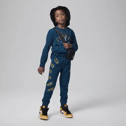 NIKE JORDAN FLEECE CREW SET JR 85C555 BGU