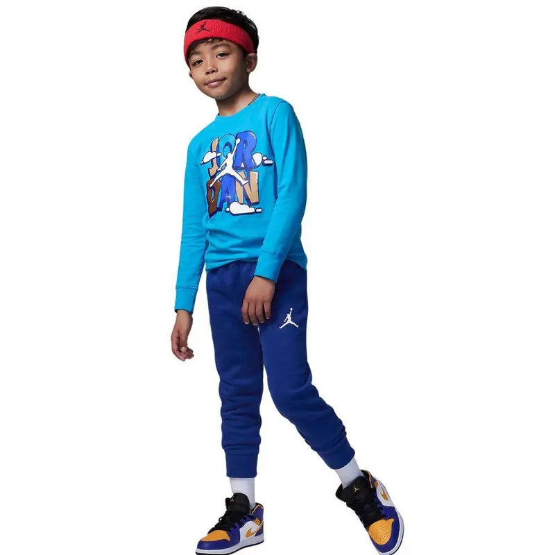 NIKE JORDAN LIL CHAMP LONG SLEEVES T-SHIRT AND PANT JR 85C640 U1A