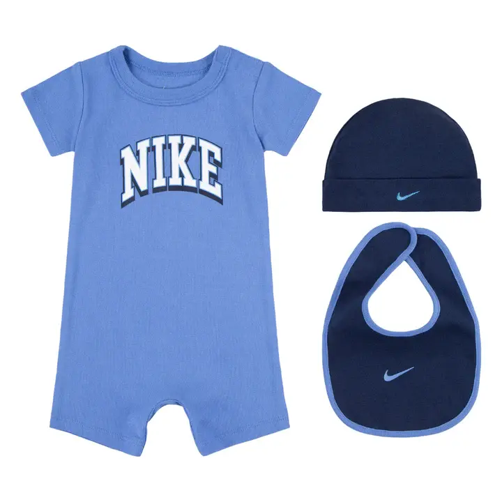 NIKE SET ROMPER HAT BIB JR NN1049 BGZ