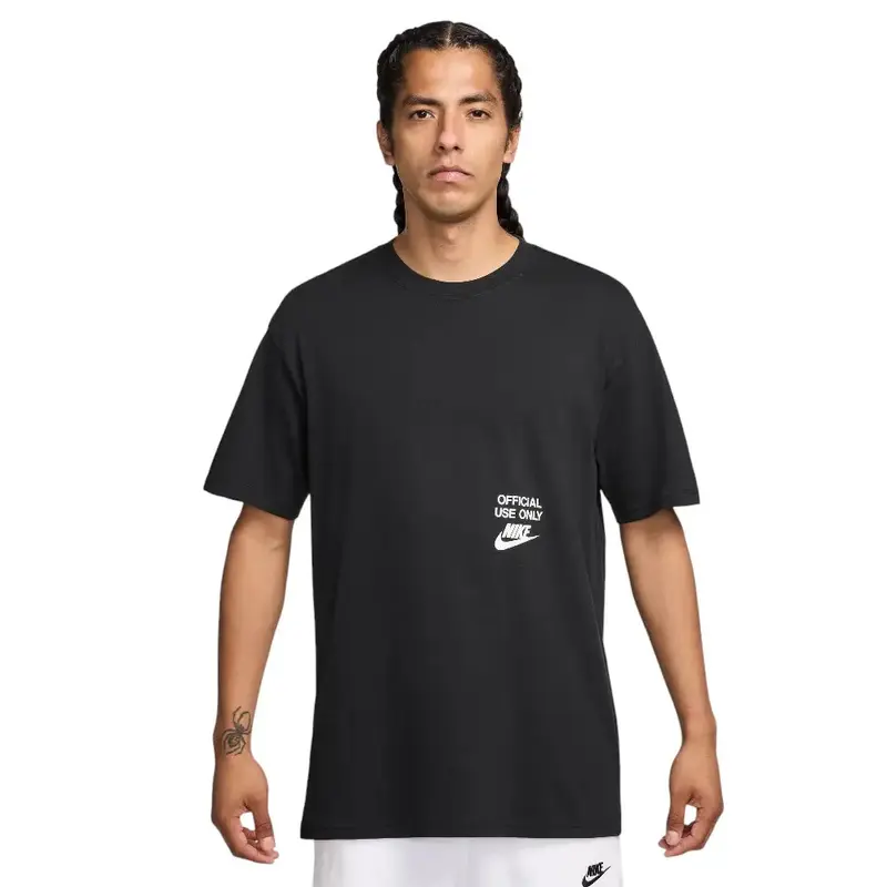 NIKE T-SHIRT IN COTONE CON LOGO SU RETRO UOMO HJ0774 010