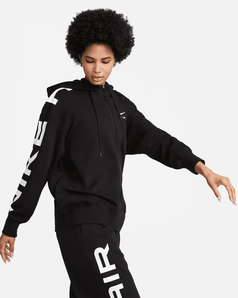 NIKE W AIR FLEECE FULL ZIP HOODIE FB8047 010