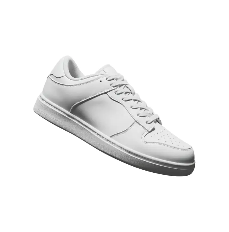 ODINO (L0702FCE) - Sneaker in Ecopelle Vegan Suola Bianca in Gommina e Resina Tecnica Cerchi Neri