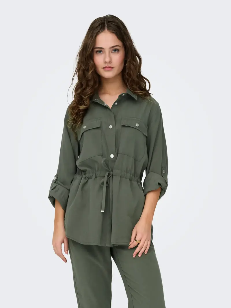 ONLY ARIS CAMICIA CARGO CON LACCIO IN VITA DONNA (col