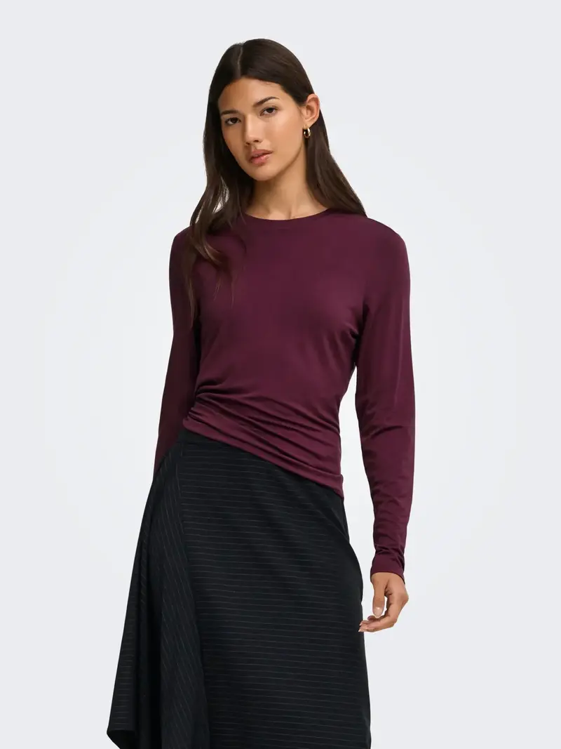 ONLY BAMBOO T-SHIRT DONNA 15377113 FIG
