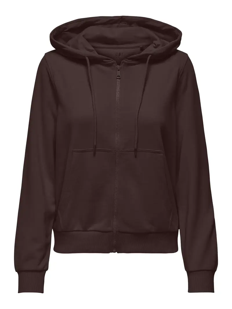 ONLY BEST FELPA CON CAPPUCCIO E ZIP 15384783 CLT