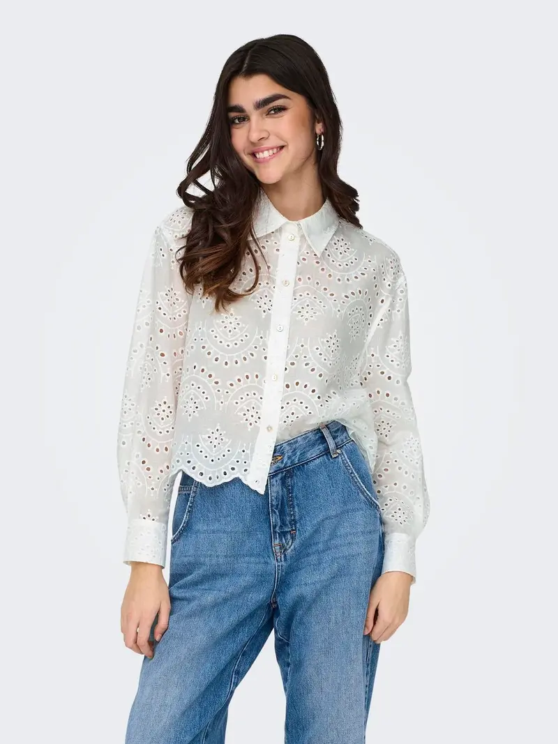 ONLY CAMICIA IN PIZZO DONNA 15269568 CLD