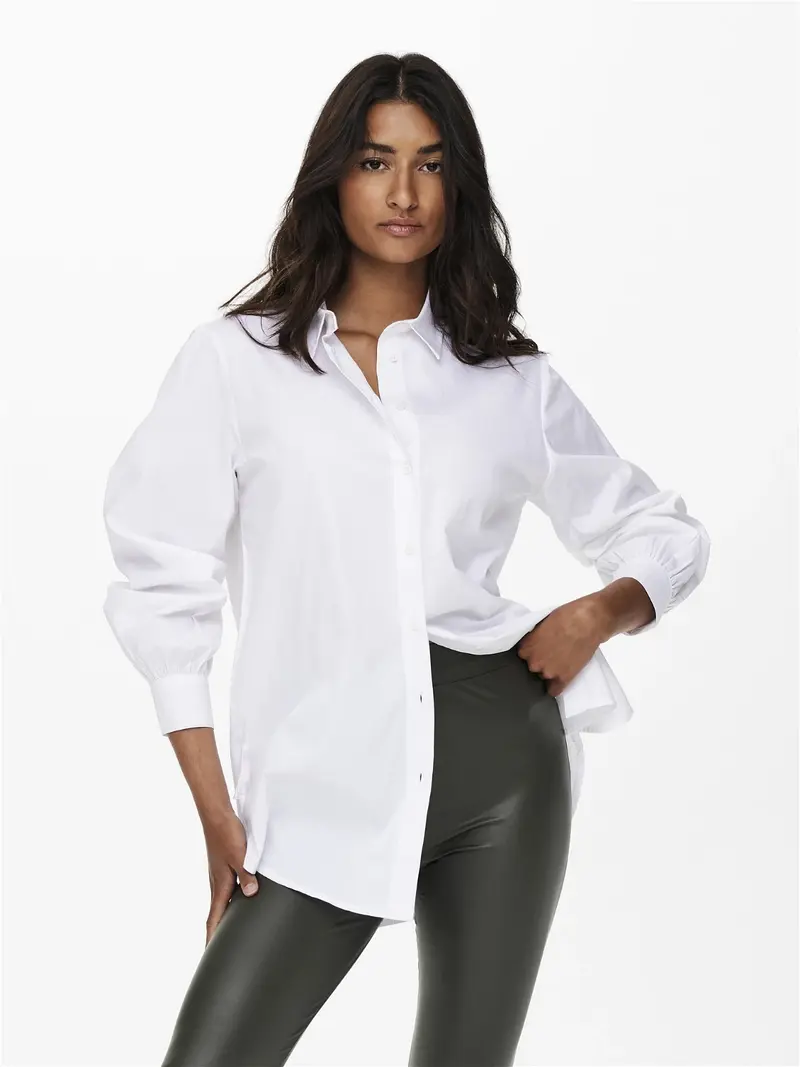 ONLY CAMICIA NORA NEW LONG SLEEVE DONNA 15227677 WHT