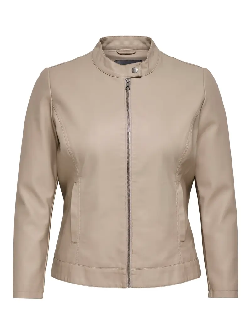 ONLY CARMAKOMA GIUBBOTTO ROBBER FAUX LEATHER DONNA 15201347 STR
