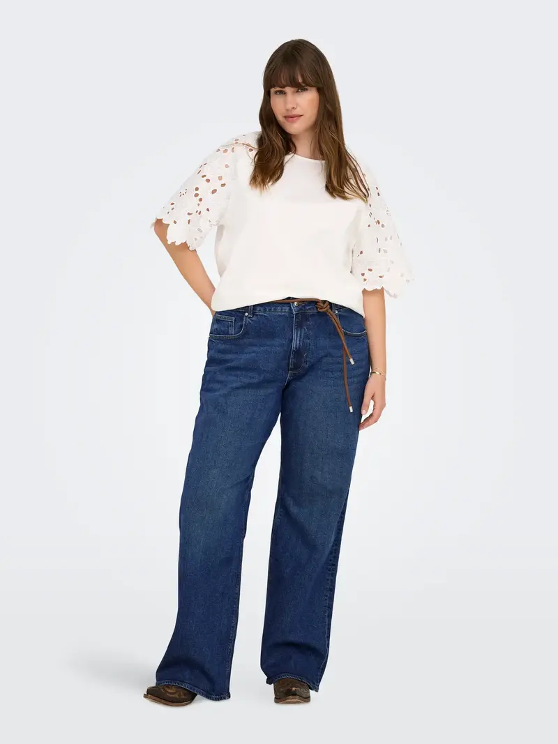 ONLY CARMAKOMA JEANS JUICY GAMBA LARGA DONNA 15353146 DBD
