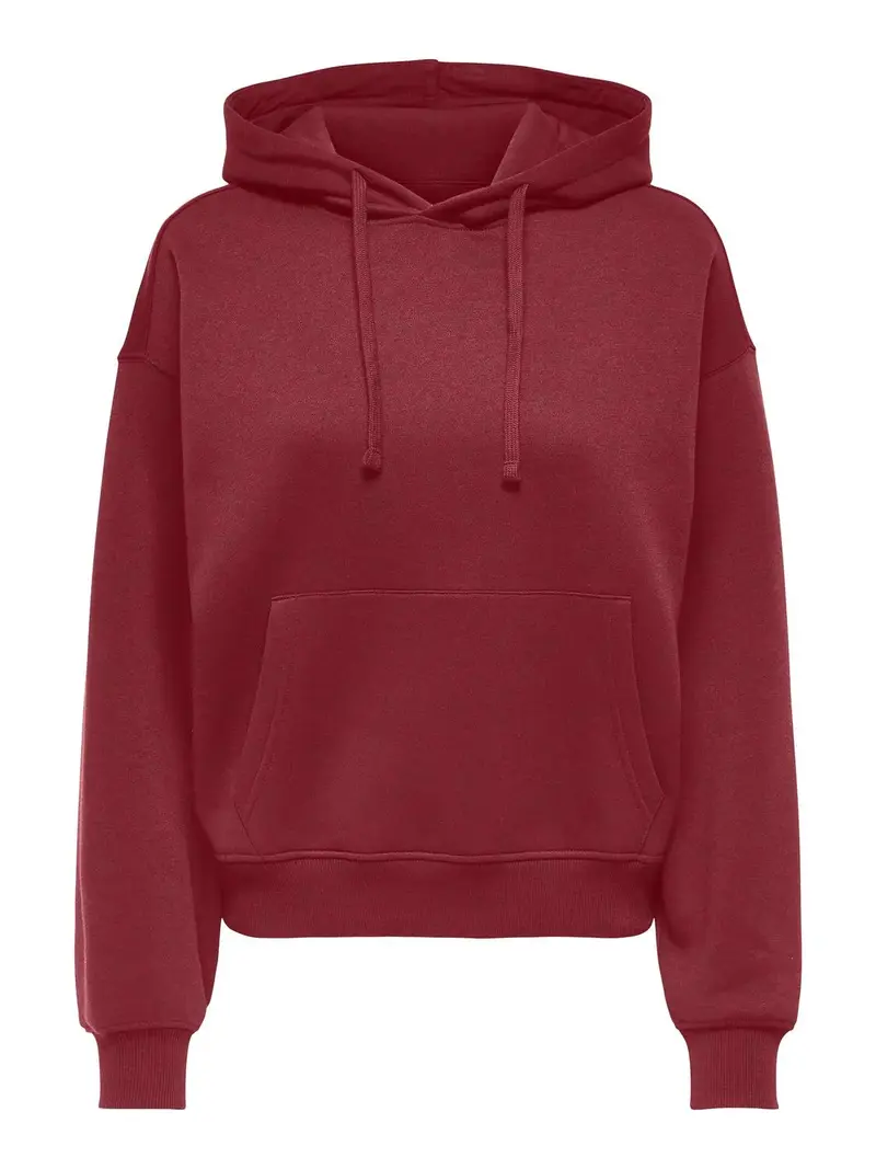 ONLY FELPA BEST CON CAPPUCCIO E TASCONE DONNA (CABERNET) DONNA 15338730 CBT
