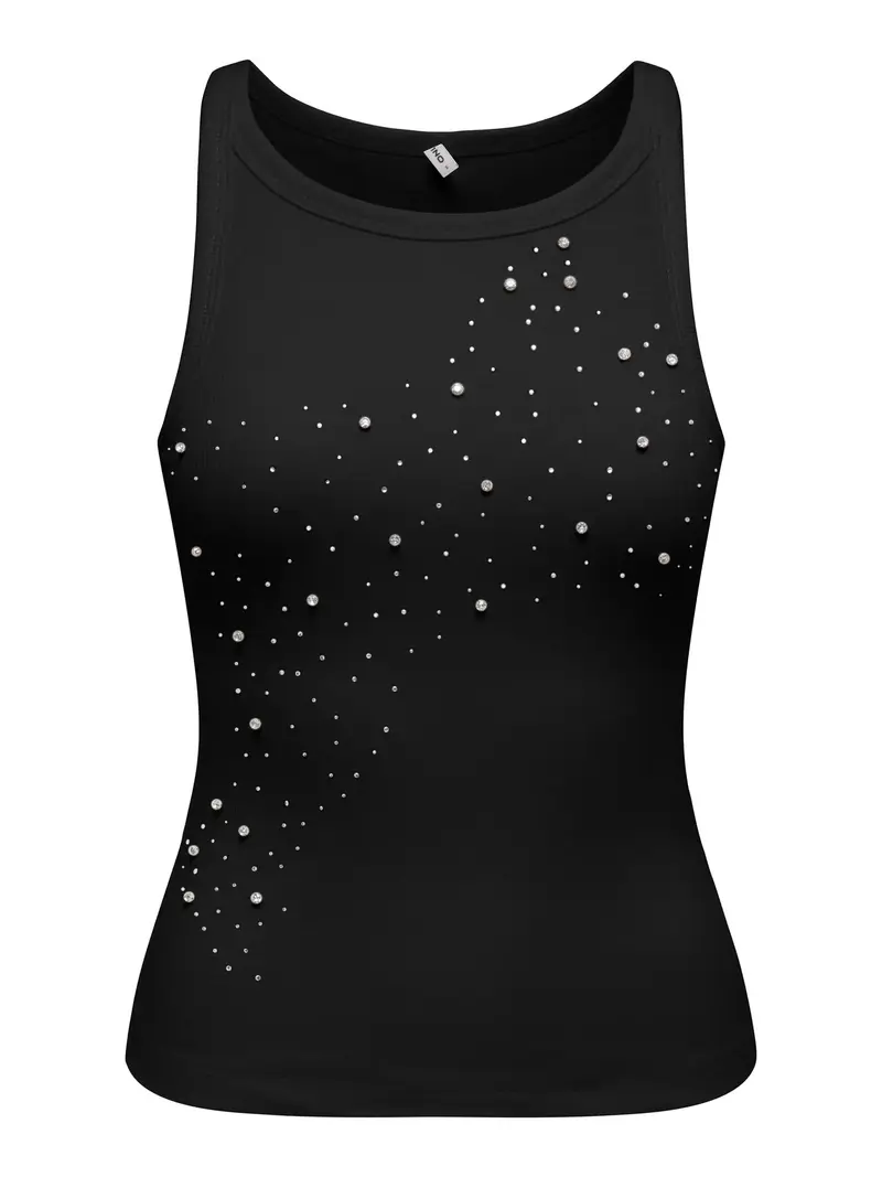 ONLY FILIZ T-SHIRT GIROMANICA CON APPLICAZIONI 15368917 BLK