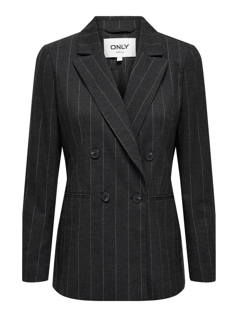 ONLY GIACCA MARLEY MANICA LUNGA DOPPIOPETTO (DARK GREY MELANGE) DONNA 15328076 DGK
