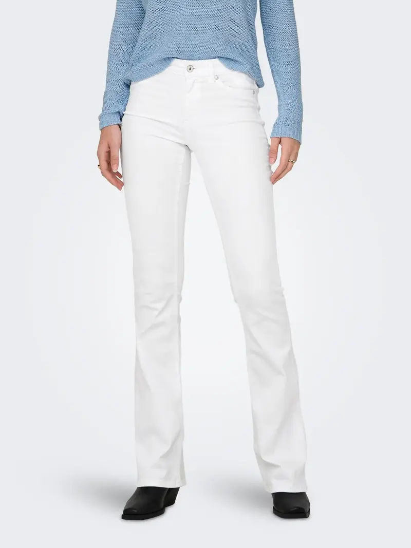 ONLY JEANS BLUSH MID FLARED REA073 DONNA 15313015 WHT