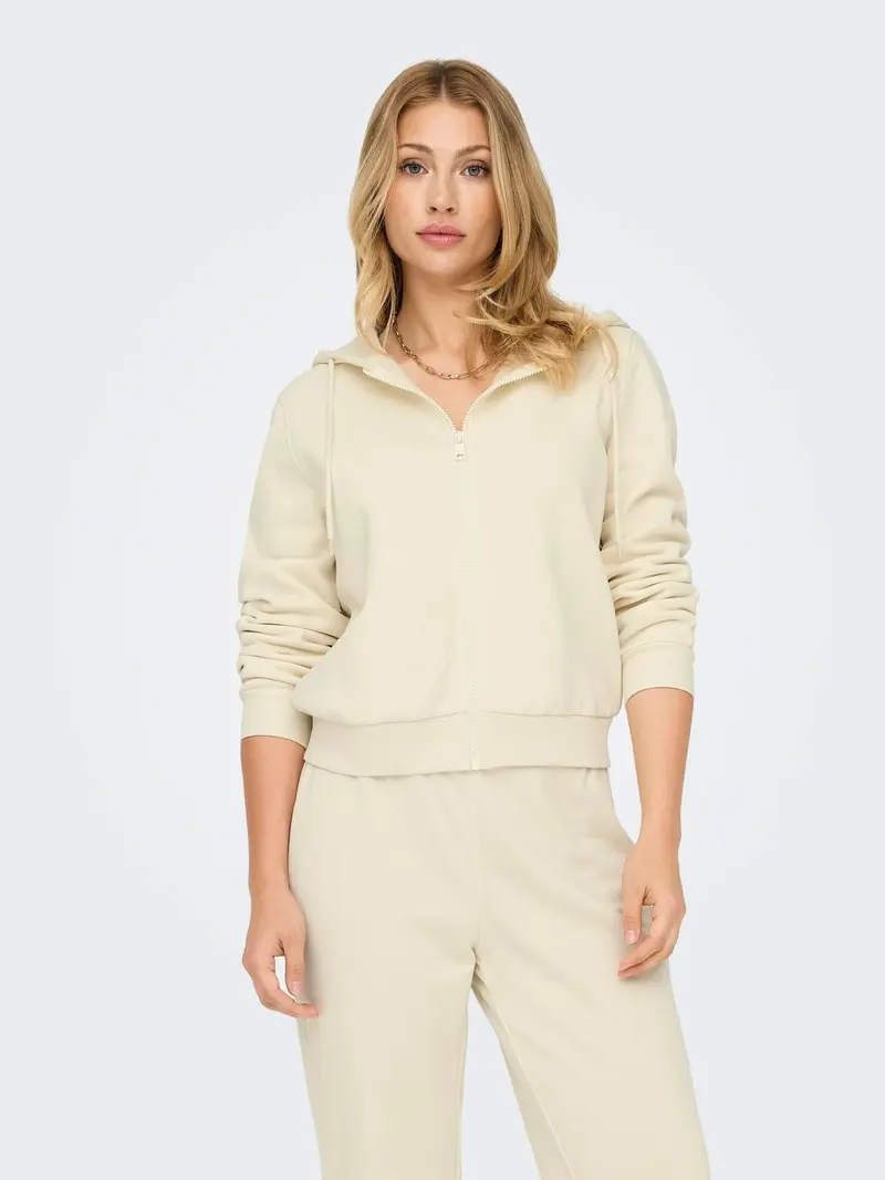 ONLY MAGLIONE BELLA MANICA LUNGA GIROCOLLO CON ZIP E CAPPUCCIO DONNA 15326712 BRC