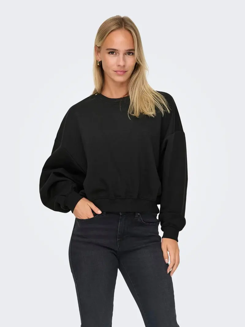 ONLY MAGLIONE BELLA MANICA LUNGA GIROCOLLO DONNA 15326718 BLK