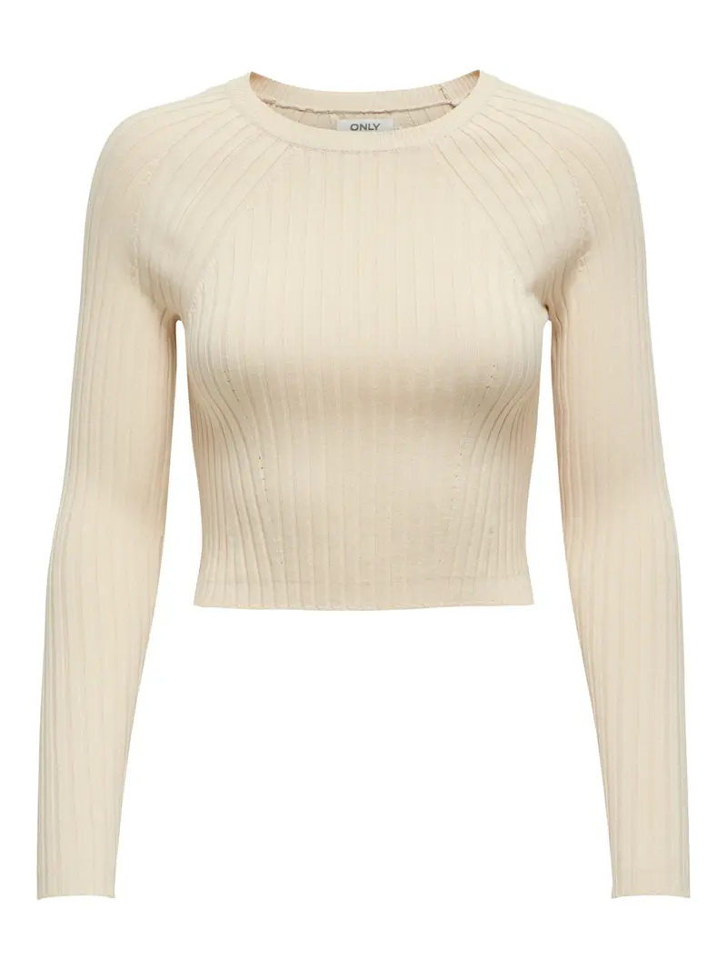 ONLY MAGLIONE CROP MEDDI LONG SLEEVES O-NECK DONNA 15280060 BRC