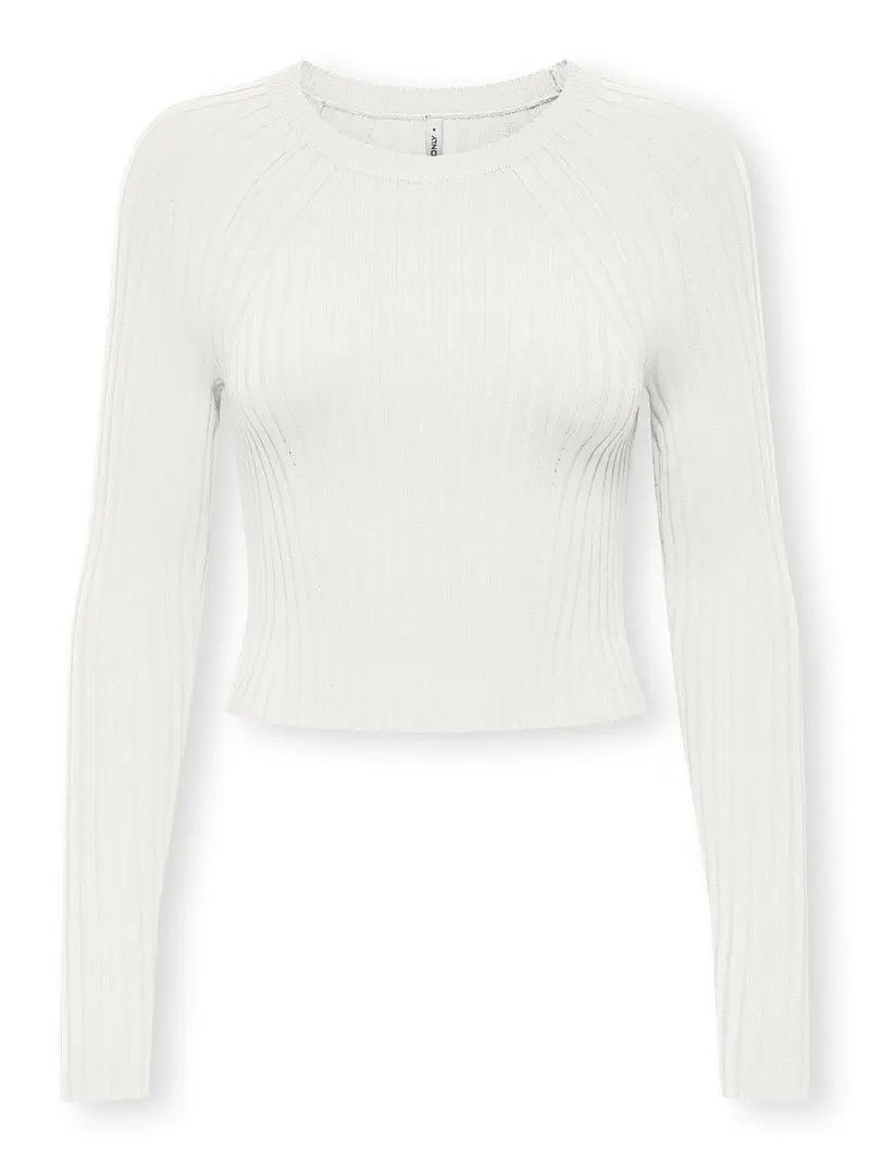 ONLY MAGLIONE CROP MEDDI LONG SLEEVES O-NECK DONNA 15280060 CLD