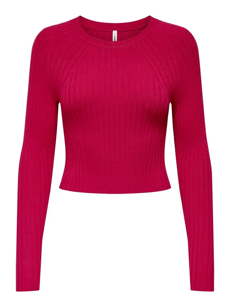 ONLY MAGLIONE CROP MEDDI LONG SLEEVES O-NECK DONNA 15280060 GRA