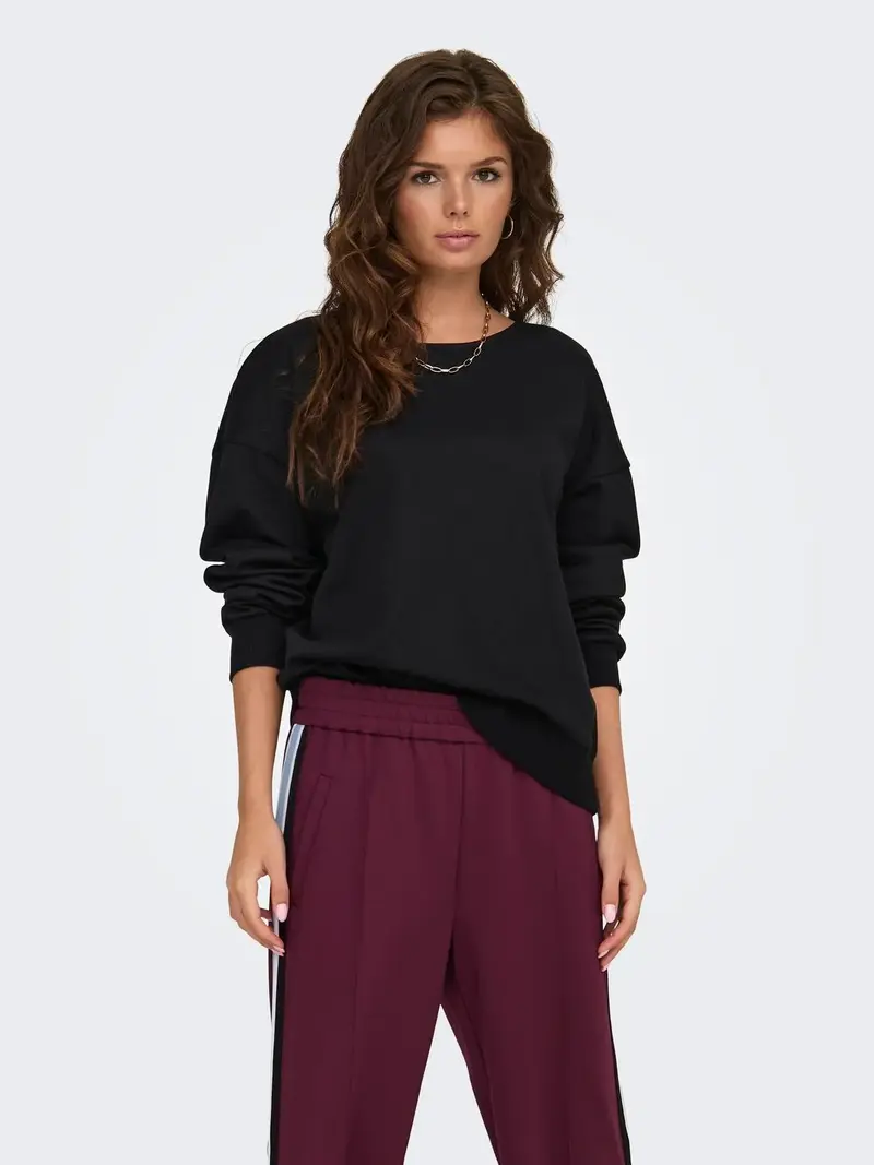 ONLY MAGLIONE LARI MANICA LUNGA CON SPACCO SUL RETRO DONNA 15345898 BLK