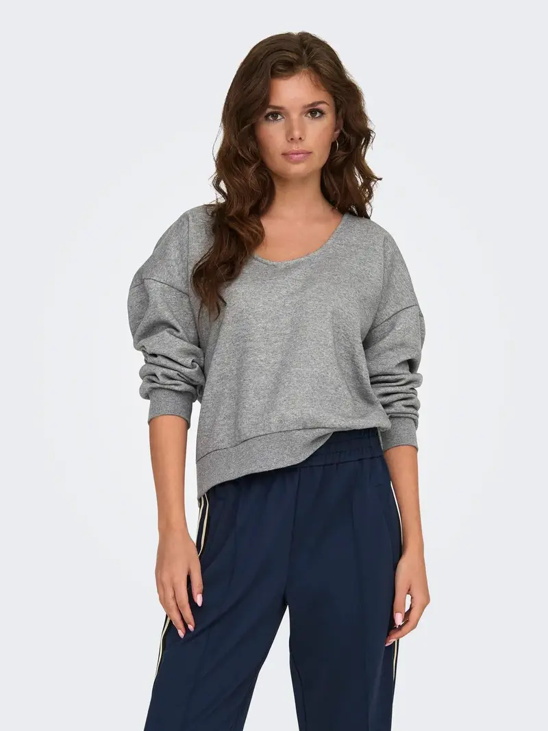 ONLY MAGLIONE LARI MANICA LUNGA CON SPACCO SUL RETRO DONNA 15345898 MGM