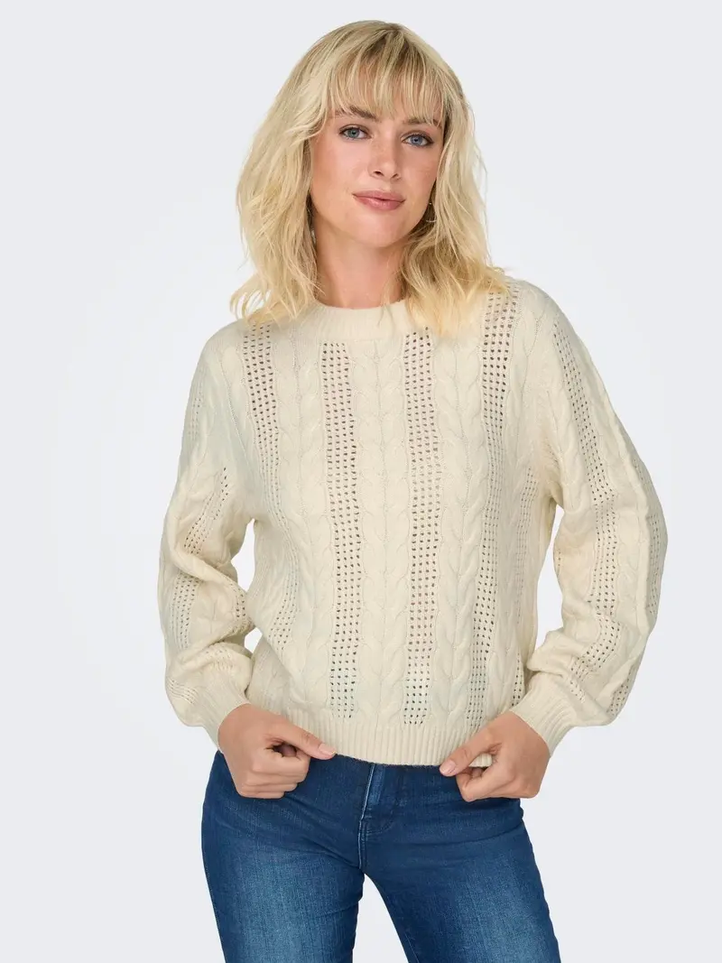 ONLY MAGLIONE RUBINA GIROCOLLO DONNA 15317515 WLT