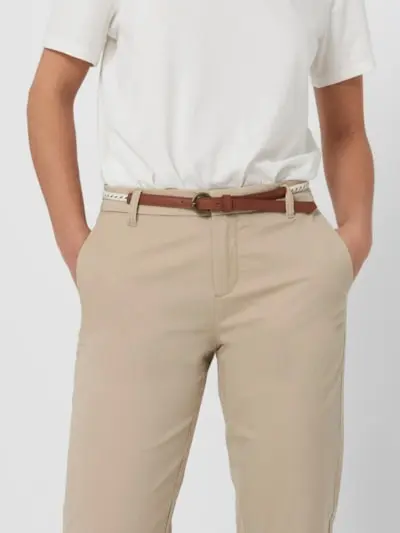 ONLY PANTALONE CHINO IN COTONE CON CINTURA BIANA 15218519 HMS